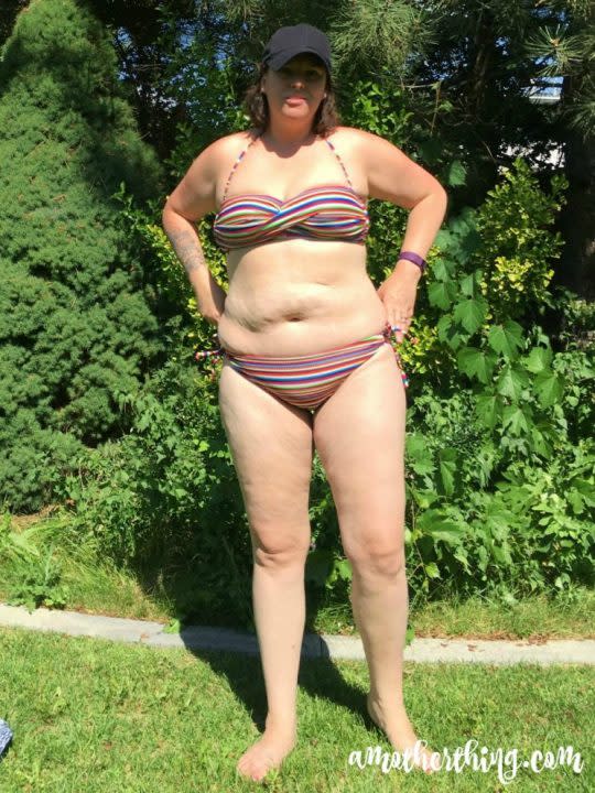 Mom of three Katie Reed decided to wear her bikini in front of her kids to lead by example and teach body acceptance. (Photo: courtesy of Katie Reed)