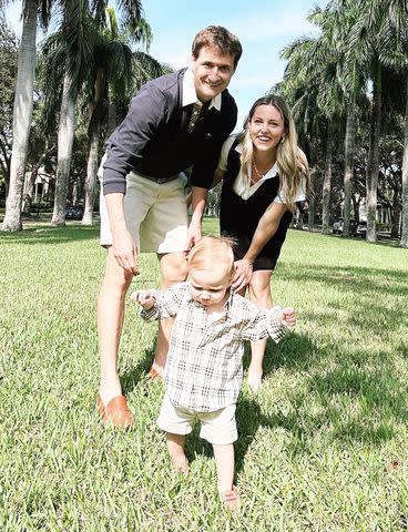 <p>Taylor Louderman/Instagram</p> Brooks Toth (Left), baby Addison and son Addison