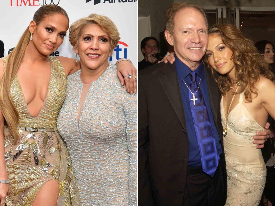 <p>Sean Zanni/Patrick McMullan/Getty ; M Caulfield/WireImage</p> Jennifer Lopez and her mom Guadalupe Rodriguez at the TIME 100 Gala on April 24, 2018 in New York City. ; Jennifer Lopez and her father David Lopez during the grand opening party for her restaurant "Madre