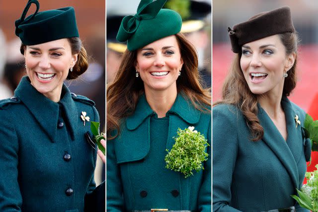 Max Mumby/Indigo/Getty Images (2); Paul Vicente - WPA Pool/Getty Images Kate Middleton on St. Patrick's Day through the years