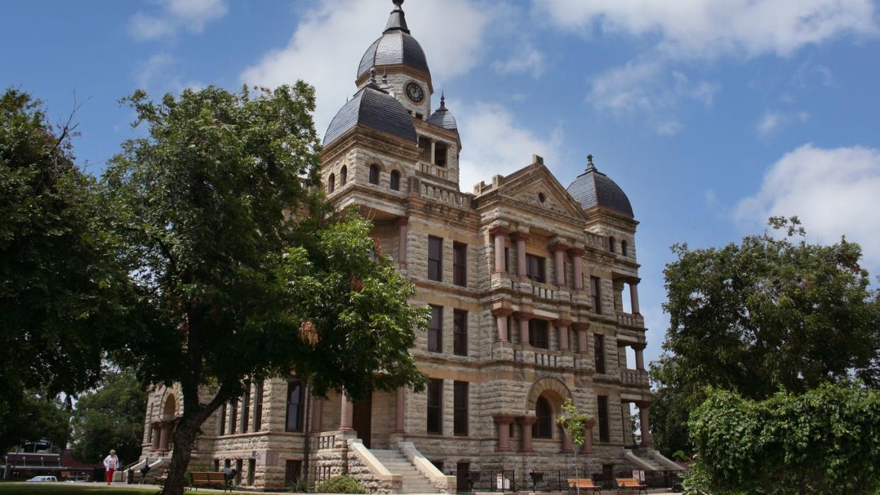 denton county courthouse in downtown denton, tx