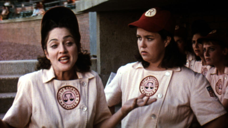 Madonna and Rosie O'Donnell star in a scene from 