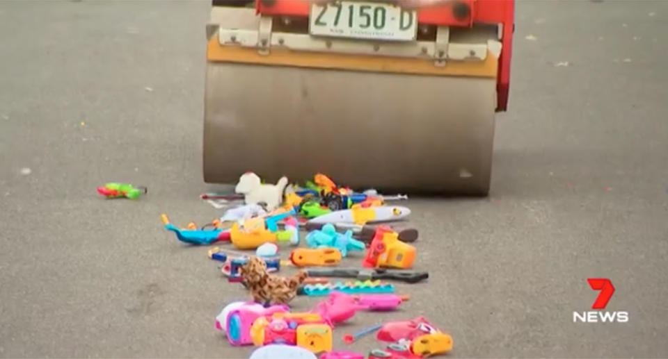 The 24 toys that have been named and shamed are set to be destroyed in a Christmas crush. Source: 7 News