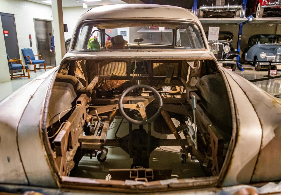 A driver’s compartment and controls were hidden in the modified trunk of this 1951 Studebaker Commander for the 1979 film "The Muppet Movie." The car is on display at the Studebaker National Museum in South Bend.
