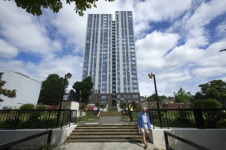 The Dorney residential tower on the Chalcots Estate in north London is one of five towers where officials have promised to remove the cladding