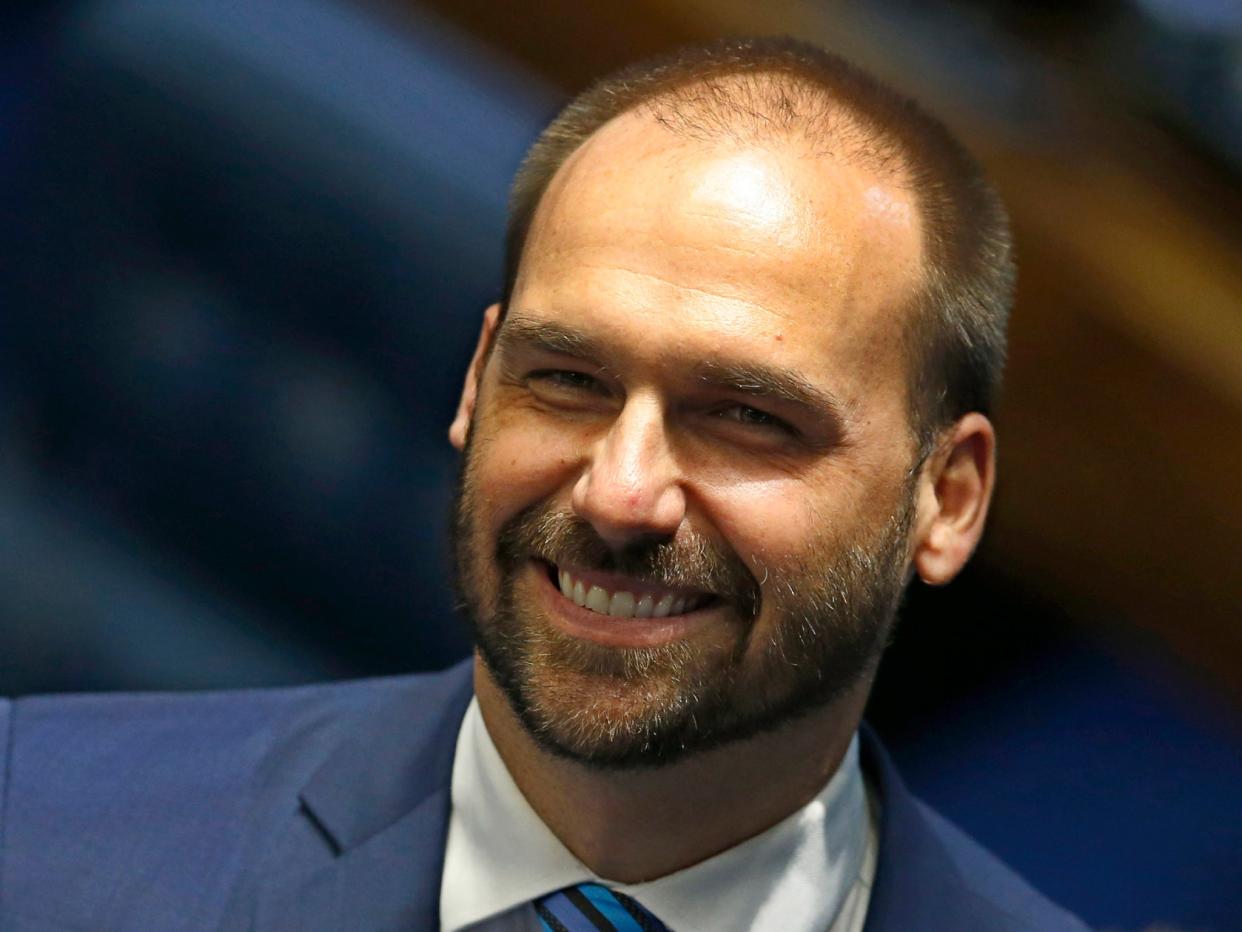 Eduardo Bolsonaro lead's his father's far-right party in Brazil's Chamber of Deputies: AP