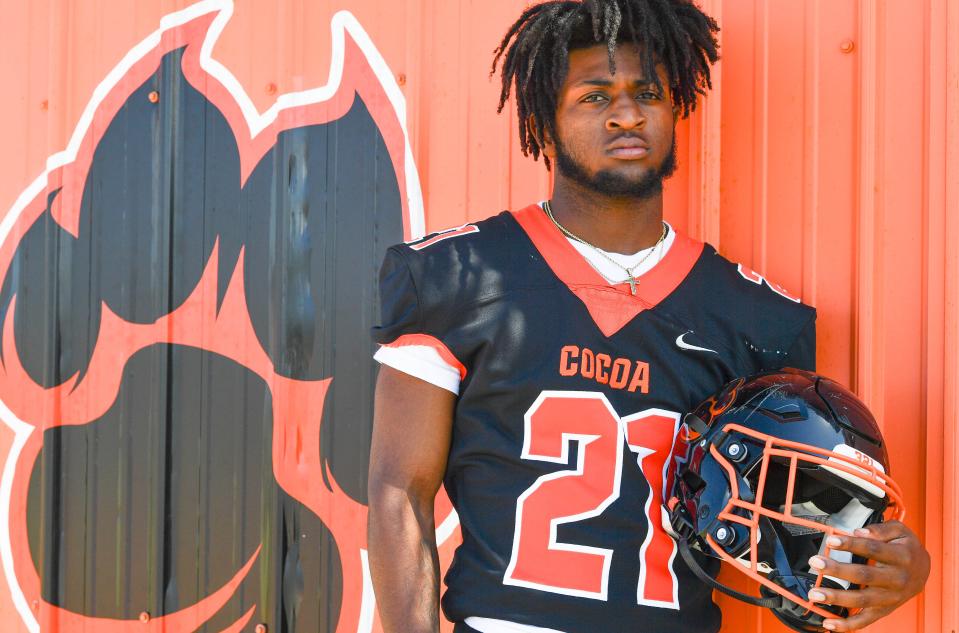 Cedric Hawkins of Cocoa is one of Brevard County’s players to watch this football season. Craig Bailey/FLORIDA TODAY via USA TODAY NETWORK