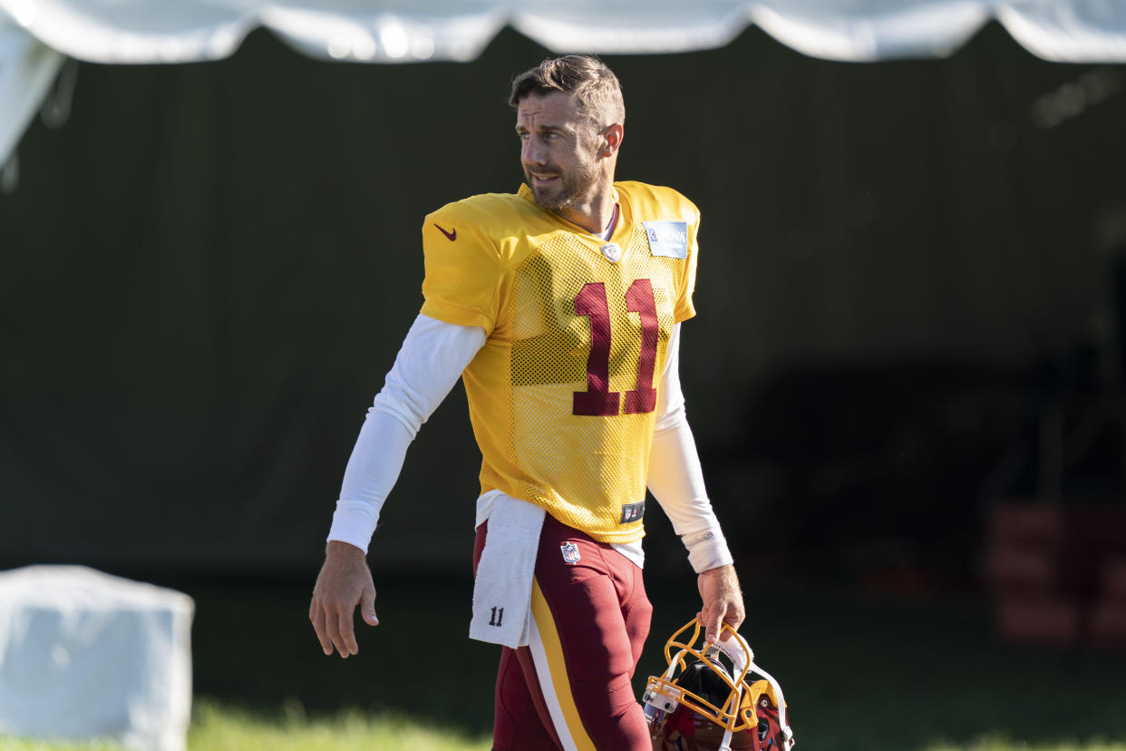 Alex Smith overcame a grueling rehab process to return to practice with Washington this week. (AP Photo/Alex Brandon)