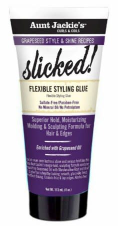 Aunt Jackie's Slicked! Flexible Styling Glue, $9.99, naturallycurly.com