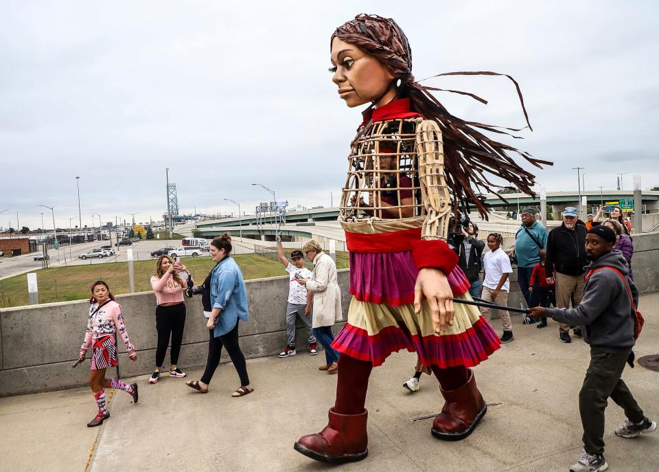 During Little Amal's visit to Montgomery, the 12-foot-tall puppet will participate in a artistic event called "Some Broken Things Can Be Mended."