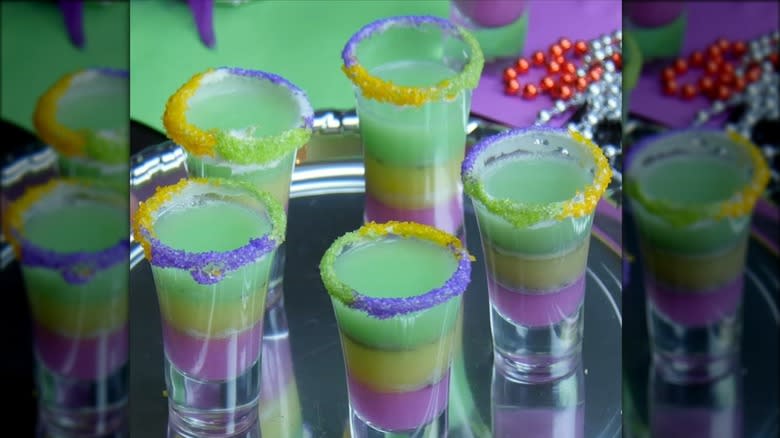 King Cake Jello Shots