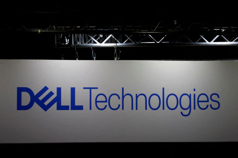 FILE PHOTO: The logo of Dell Technologies at the Milipol Paris in Villepinte near Paris, France