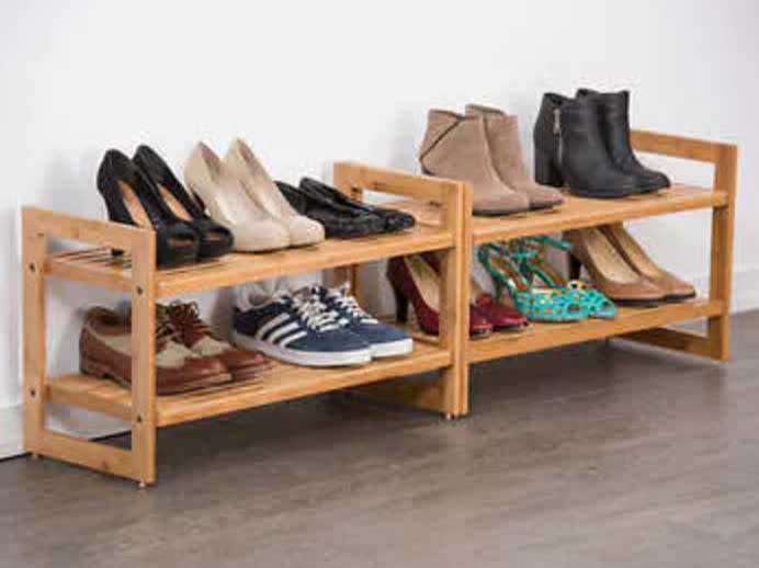 Trinity Bamboo 2-Tier Shoe Rack