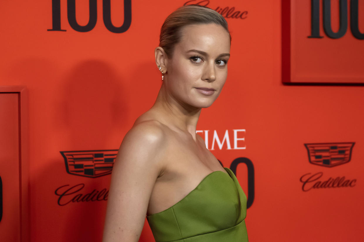 Brie Larson attends the 2019 Time 100 Gala, celebrating the 100 most influential people in the world, at Frederick P. Rose Hall, Jazz at Lincoln Center on Tuesday, April 23, 2019, in New York. (Photo by Charles Sykes/Invision/AP)