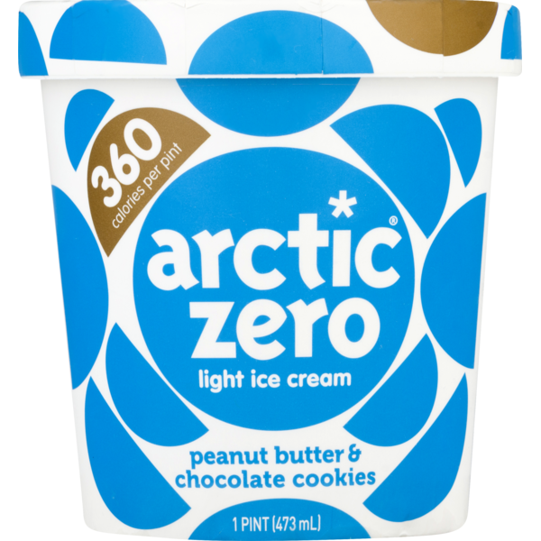 9) Arctic Zero Light Ice Cream Peanut Butter & Chocolate Cookies