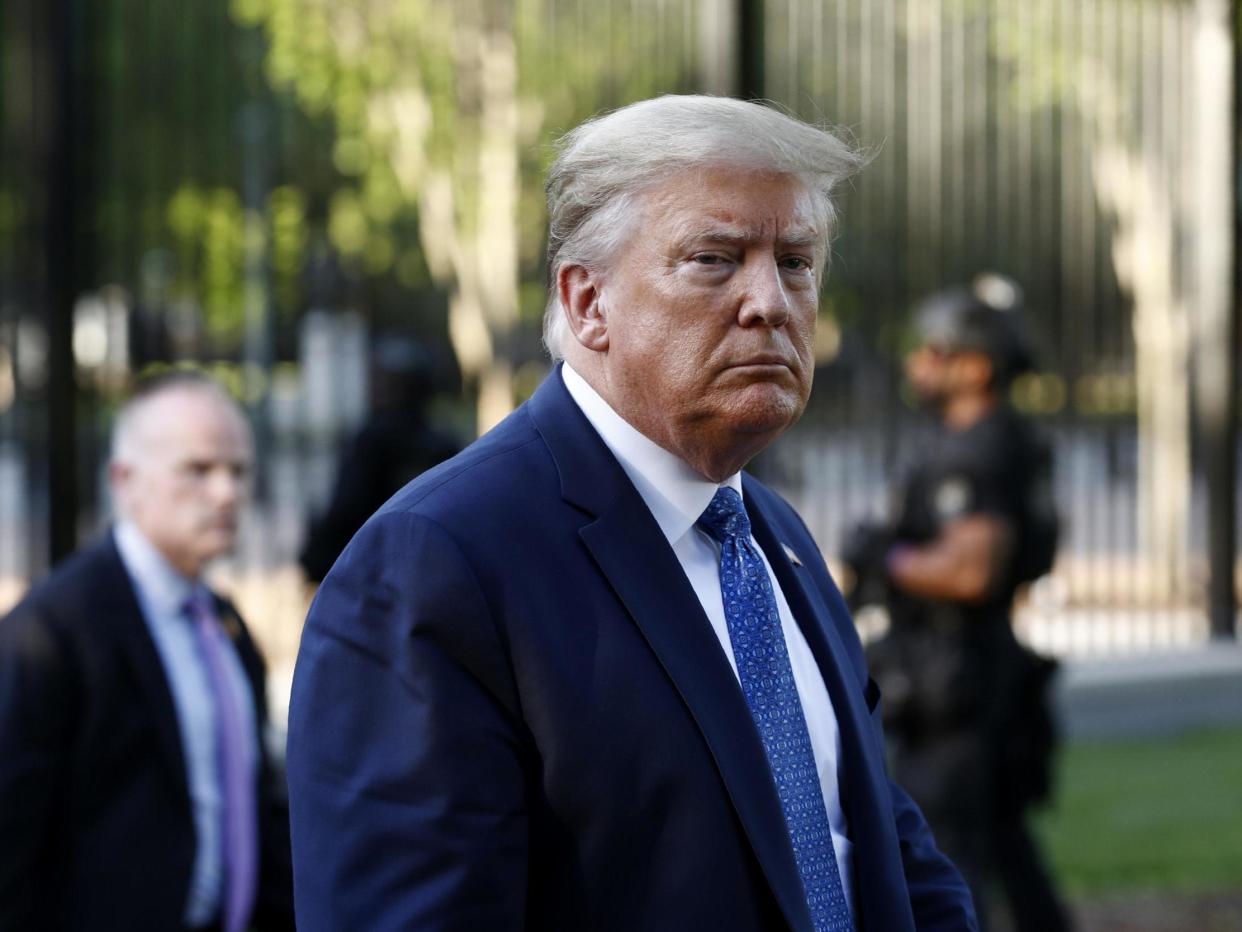 Donald Trump outside the White House in Washington: AP/Patrick Semansky