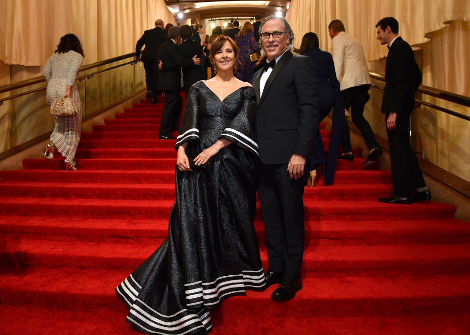 Mexican cinematographer Rodrigo Prieto and his guest attend the 96th Annual Academy Awards at the Dolby Theatre in Hollywood, California on March 10, 2024. (Photo by Valerie Macon / AFP) (Photo by VALERIE MACON/AFP via Getty Images)