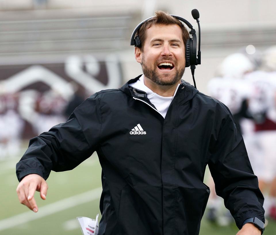 Missouri State head football coach, Ryan Beard, seen here during the annual Maroon and White game at Plaster Stadium in Springfield on April 15, 2023.