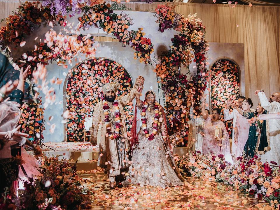 Carlita Nair and Sanjay Balgobin at their wedding