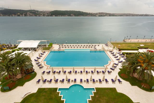 Courtesy of Ciragan Palace Kempinski Ciragan Palace Kempinski overlooks the Bosphorus Strait in Turkey.
