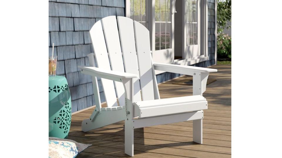 White Adirondack chair