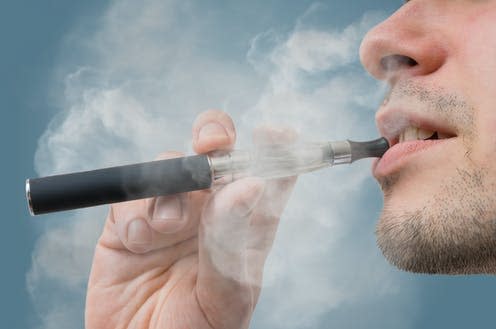 <span class="caption">Bacterial changes could lead to serious diseases.</span> <span class="attribution"><a class="link " href="https://www.shutterstock.com/image-photo/man-smoking-ecigarette-399274873" rel="nofollow noopener" target="_blank" data-ylk="slk:vchal/ Shutterstock;elm:context_link;itc:0;sec:content-canvas">vchal/ Shutterstock</a></span>