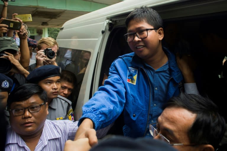 Wa Lone and Kyaw Soe Oo had been covering the army-led crackdown on Rohingya Muslims when they were arrested on December 12