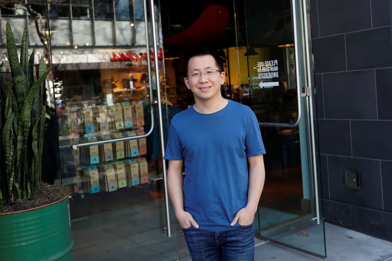 Zhang Yiming, founder and global CEO of ByteDance, poses in Palo Alto, California