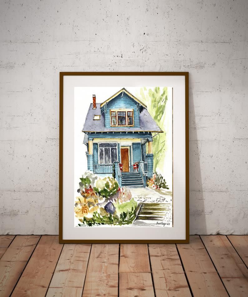 Custom Watercolor House Portrait