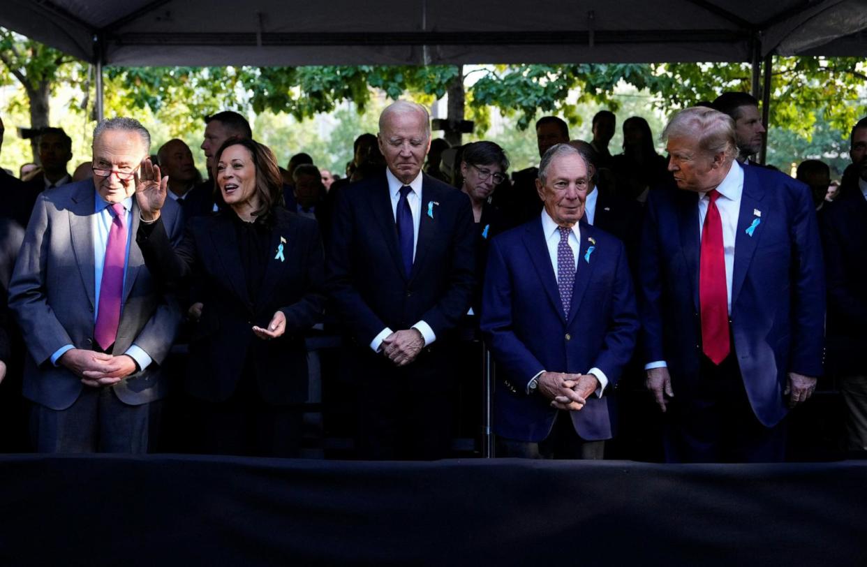 PHOTO: Remembrance ceremony on the 23rd anniversary of the September 11 terror attack on the World Trade Center at Ground Zero, in New York City on September 11, 2024. (Adam Gray/AFP via Getty Images)