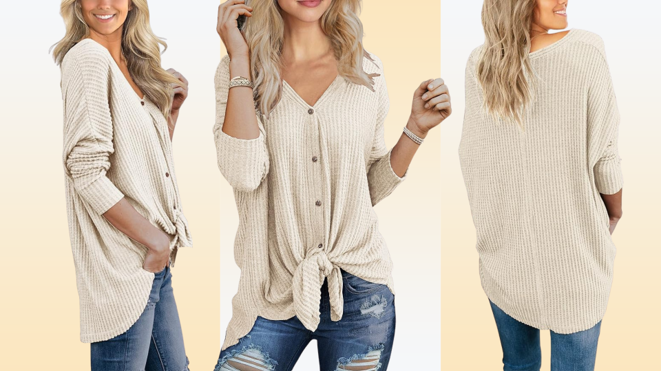 This versatile sweater is as comfortable as it is stylish.  (Amazon)