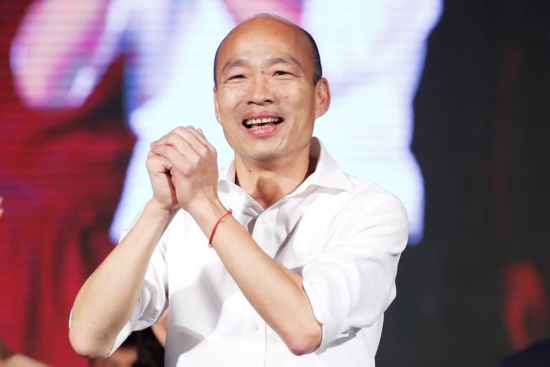 Kuomintang party's presidential candidate Han Kuo-yu attends his election rally in Kaohsiung