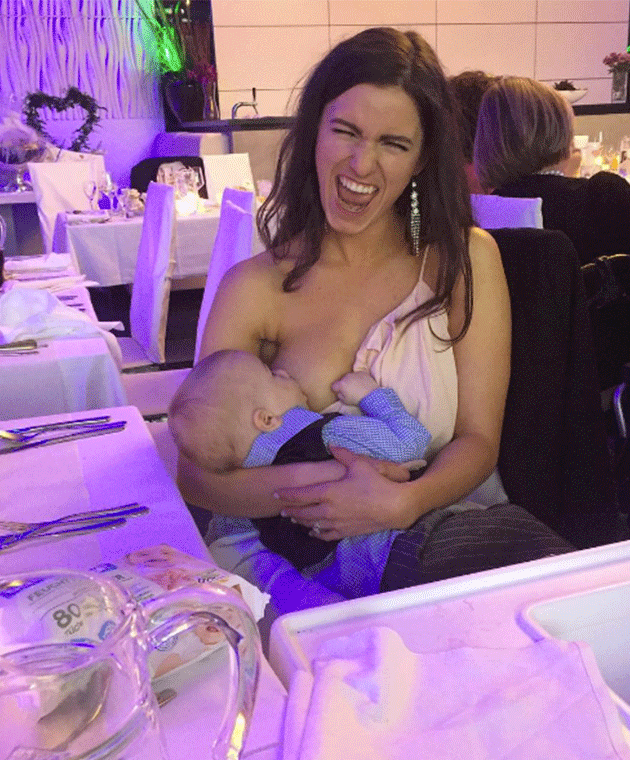 Mum, Naomi Jael Covert shared this image on Instagram of her breastfeeding her baby boy. Photo: Instagram