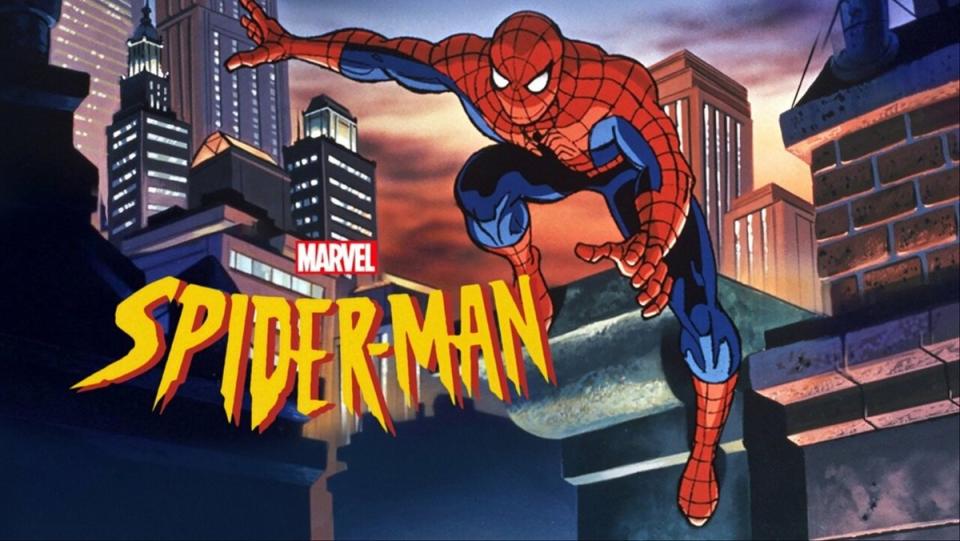 Key art from the 1994-1998 Spider-Man: The Animated Series from Fox Kids.