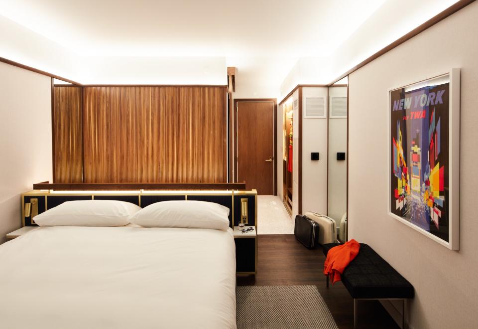 These runway-adjacent rooms are like Mad Men meets the Jetsons, with 21st-century touches, too.