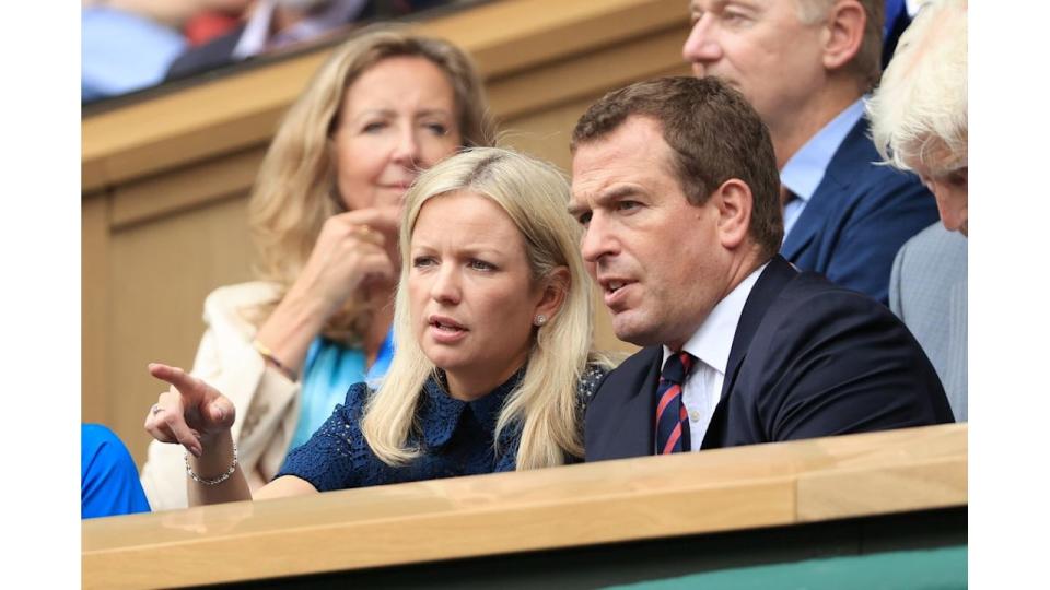 Linsday Wallace and Peter Phillips at the Wimbledon championships