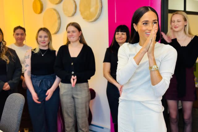 <p>Archewell Foundation</p> Meghan Markle's visit to the Justice for Girls organization