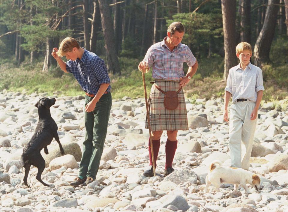 King Charles with William and Harry in 1997.