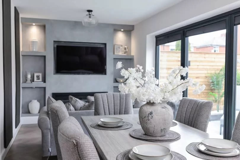 The stunning dining and living area -Credit:Manchester Evening News