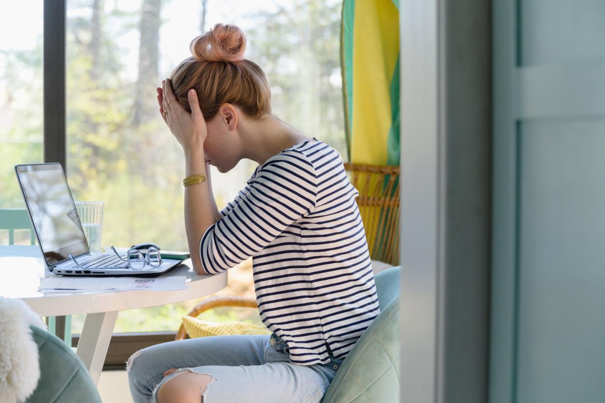 Other lifestyle factors like stress can also take a toll on your eyes. (Photo: Jamie Grill via Getty Images)