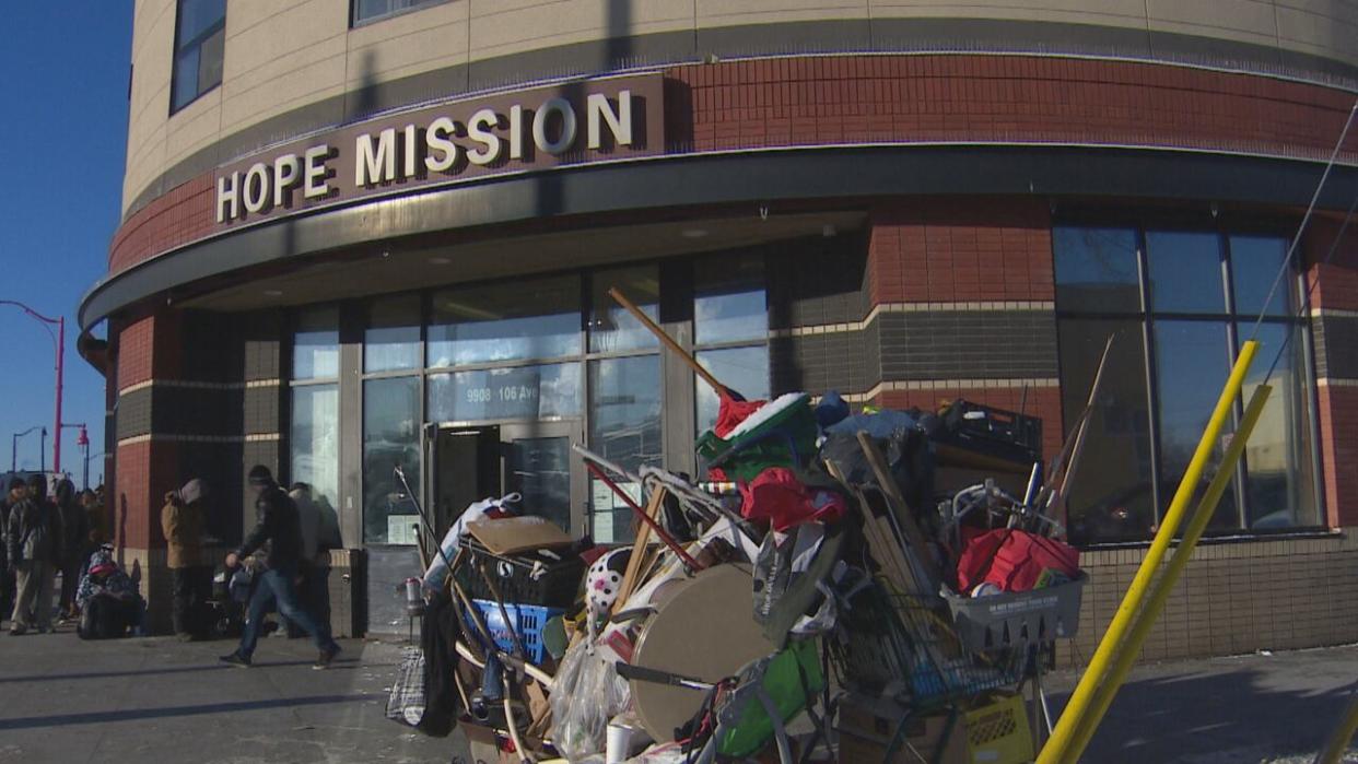 Hope Mission has seen a 700 per cent increase in visitors, refugees and newcomers sleeping at the shelter. (Travis McEwan/CBC - image credit)