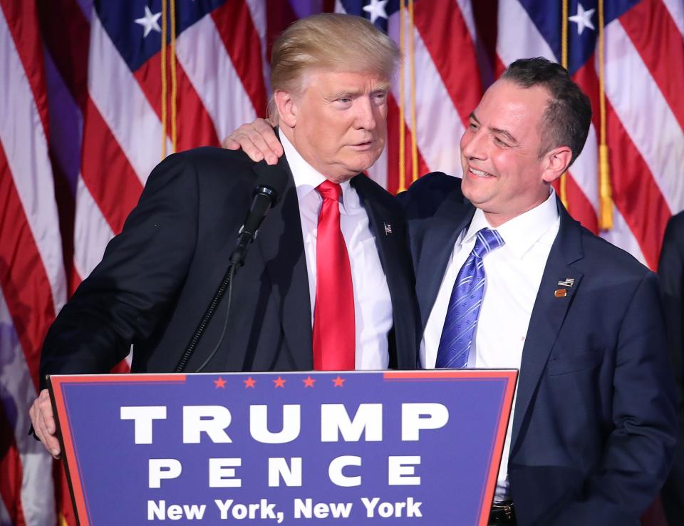 Then President-elect Donald Trump and Reince Priebus.