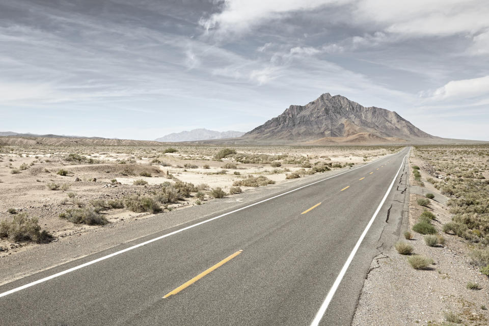 empty road in the desert