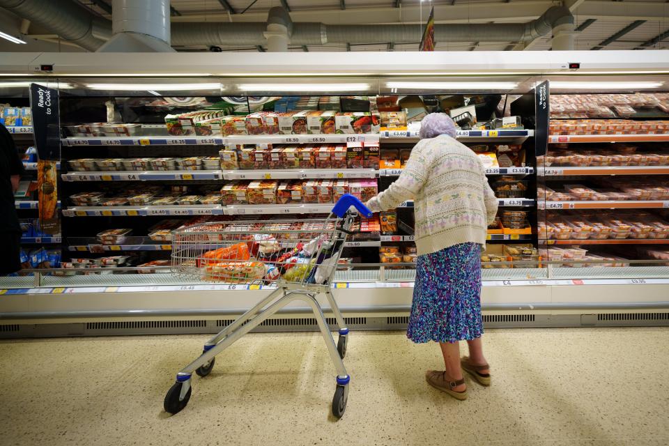 prices A woman shops at a supermarket in Liverpool, Britain, June 22, 2023. The Bank of England BoE has raised its benchmark interest rate by 0.5 percentage points to 5 percent, it said in a statement on Thursday. (Photo by Jon Super/Xinhua via Getty Images)