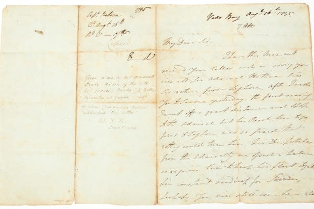 Lord Admiral Nelson letter