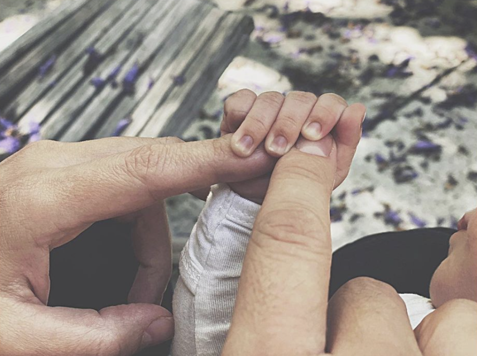 Julie Gonzalo and Chris McNally welcome their first child together via Instagram