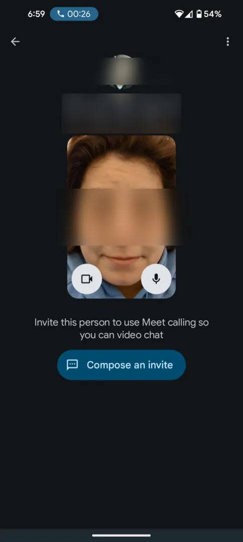 Google Phone app video call