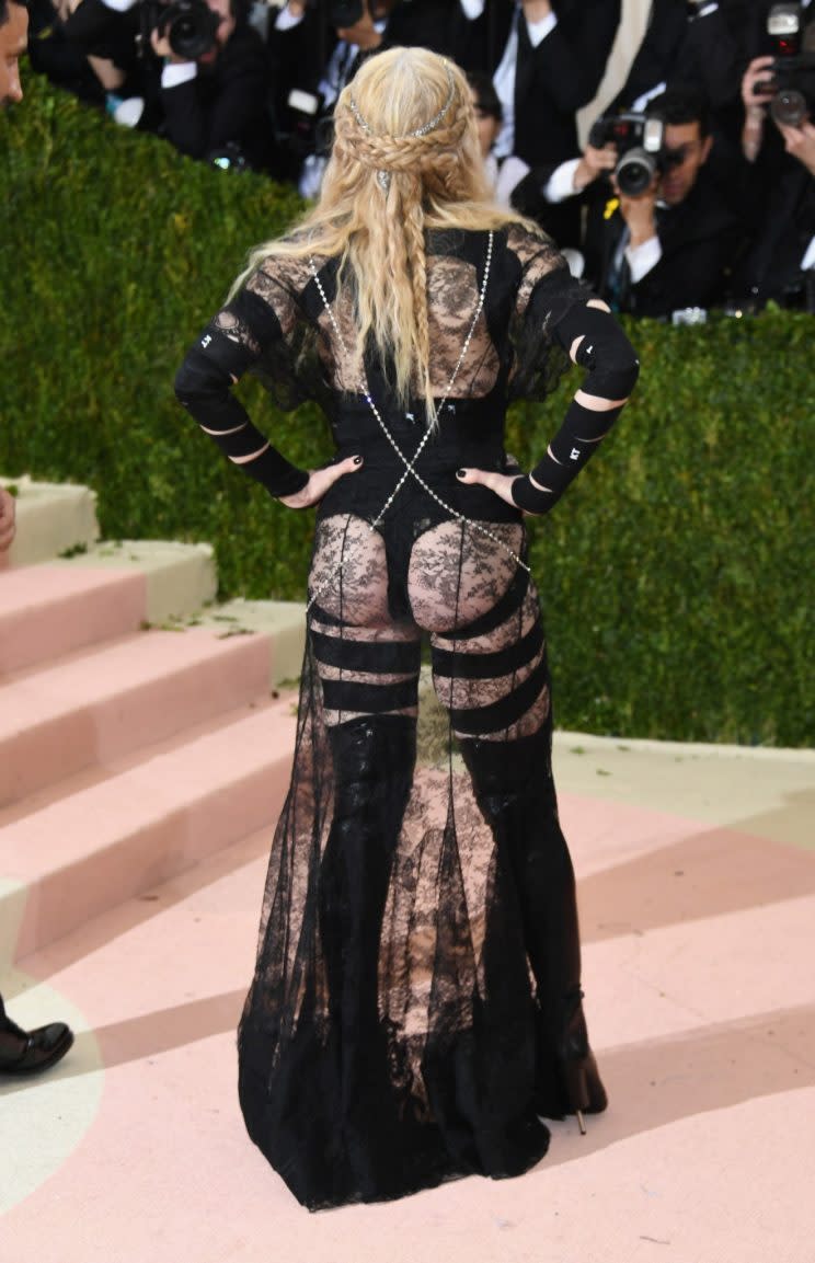 Madonna's revealing Met Ball look was also criticised [Photo: Getty]