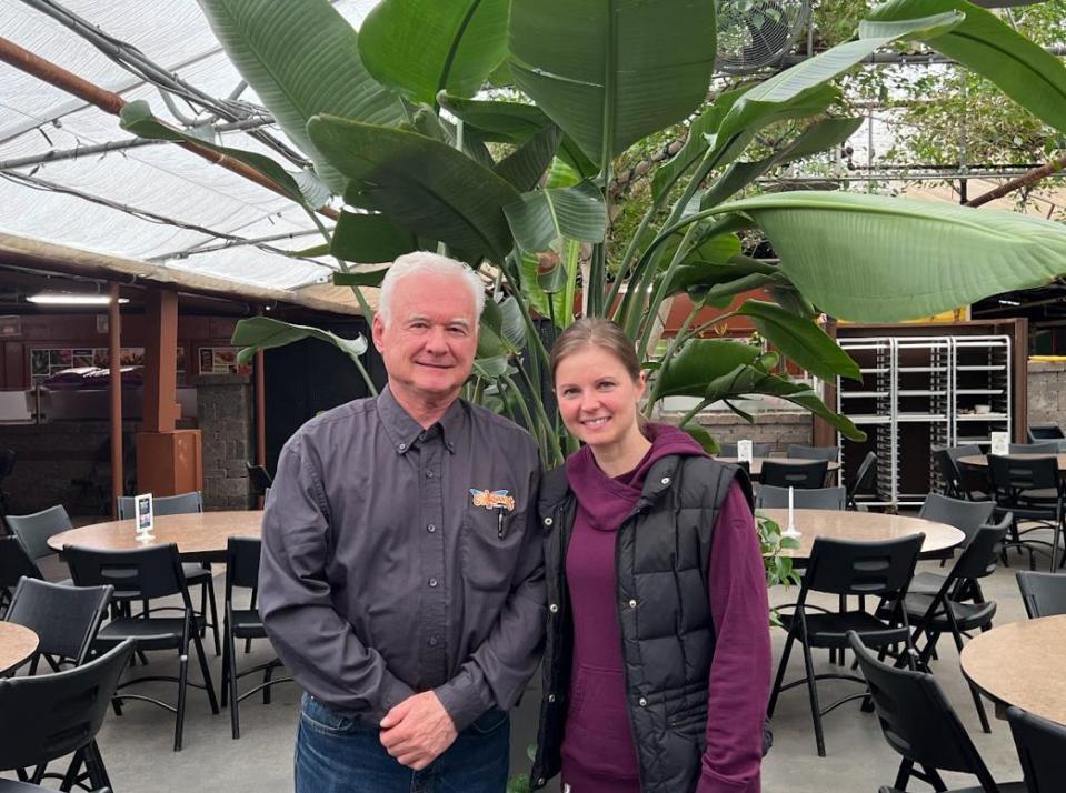 Terry Colasanti and daughter Ashley Colasanti, who run the popular roadside attraction Colasanti's in Essex County, Ont. 