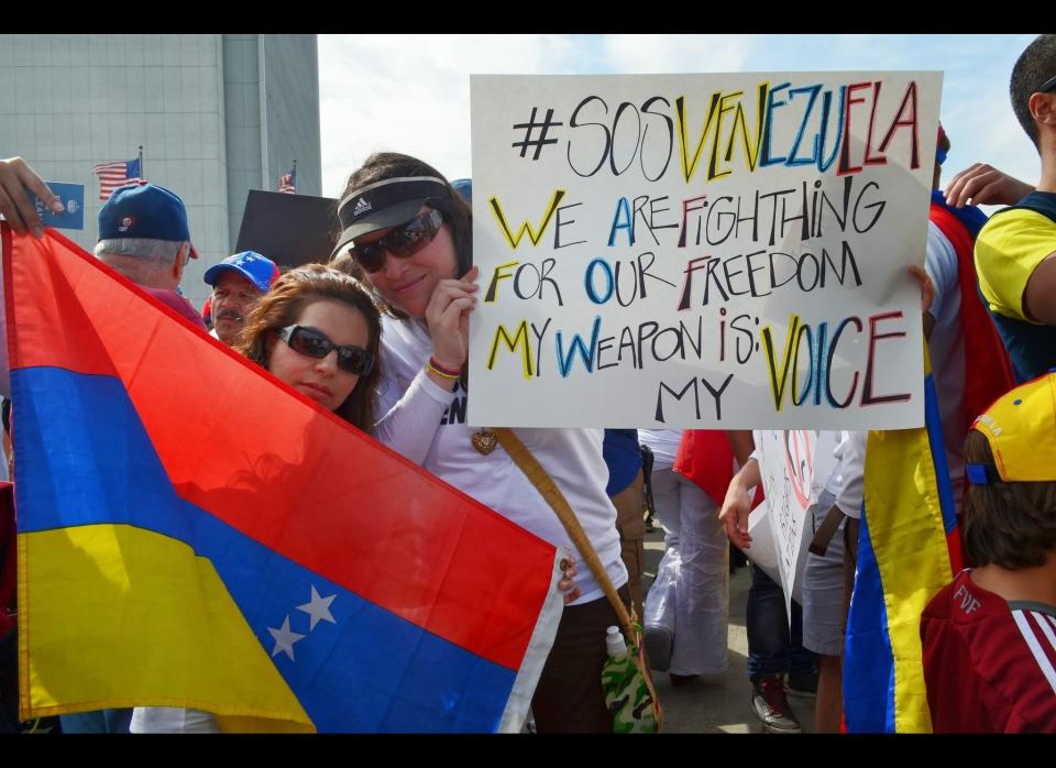 Silvia Souto and Octmary Domenech, both Venezuelans that relocated to the United States, leverage the Freedom of Expression afforded in the U.S.